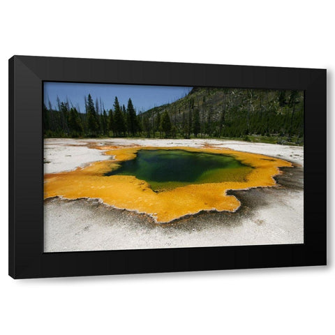Emerald Pool in Black Sand Basin, Yellowstone National Park Black Modern Wood Framed Art Print by Peaco, Jim