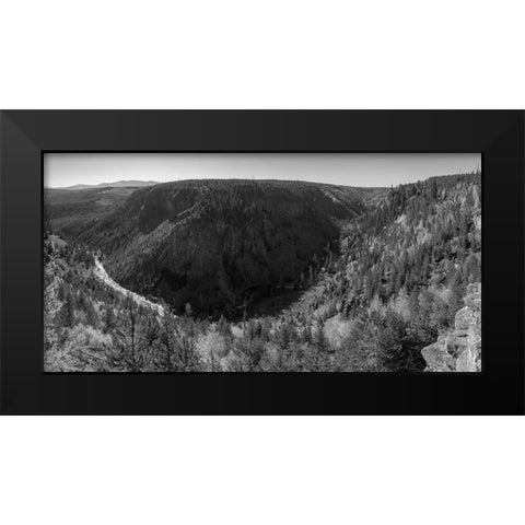 Gardner River Canyon, Yellowstone National Park Black Modern Wood Framed Art Print by Herbert, Neal