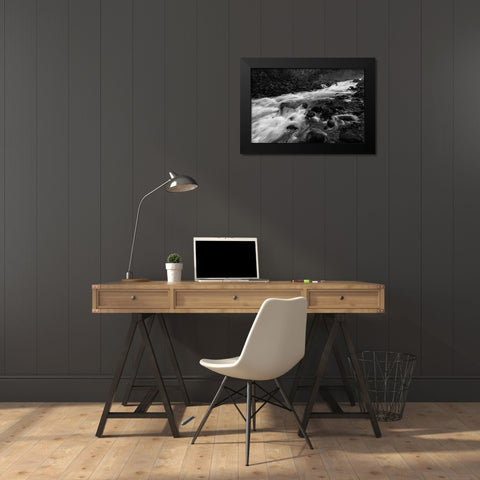 Gardner River below Osprey Falls, Yellowstone National Park Black Modern Wood Framed Art Print by Frank, Jacob W.