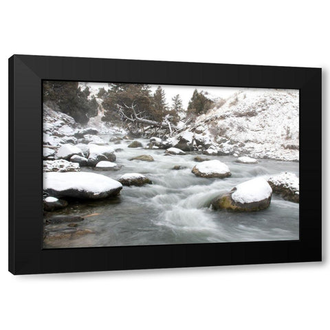 Gardner River, Yellowstone National Park Black Modern Wood Framed Art Print with Double Matting by Peaco, Jim