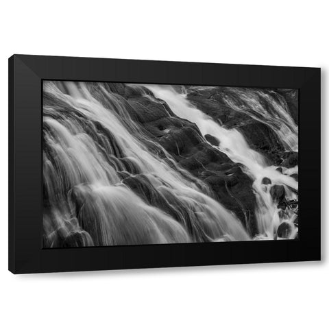 Gibbon Falls, Yellowstone National Park Black Modern Wood Framed Art Print with Double Matting by The Yellowstone Collection