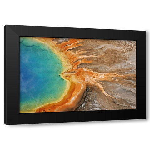 Grand Prismatic Spring, Yellowstone National Park Black Modern Wood Framed Art Print with Double Matting by Peaco, Jim