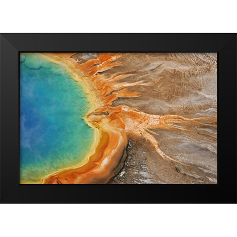 Grand Prismatic Spring, Yellowstone National Park Black Modern Wood Framed Art Print by Peaco, Jim