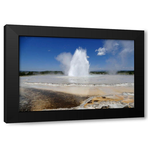 Great Fountain Geyser, Yellowstone National Park Black Modern Wood Framed Art Print by Renkin, Diane