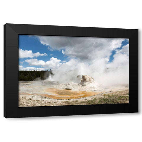 Grotto Geyser, Yellowstone National Park Black Modern Wood Framed Art Print by The Yellowstone Collection