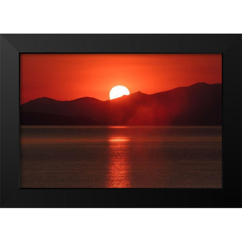 Sunrise from West Thum Geyser Basin, Yellowstone National Park Black Modern Wood Framed Art Print by The Yellowstone Collection