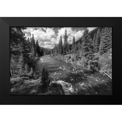 Hellroaring Creek near the Absaroka Beartooth Wilderness, Yellowstone National Park Black Modern Wood Framed Art Print by Frank, Jacob W.