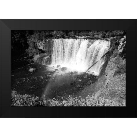 Iris Falls on the Bechler River, Yellowstone National Park Black Modern Wood Framed Art Print by Renkin, Diane