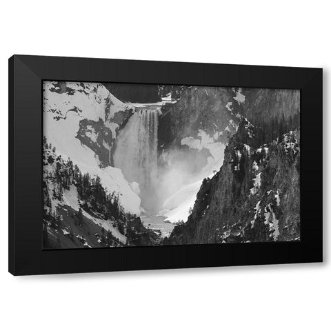 Lower Falls, Yellowstone National Park Black Modern Wood Framed Art Print by Peaco, Jim