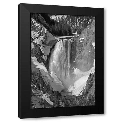 Lower Falls from Artist Point, Yellowstone National Park Black Modern Wood Framed Art Print by Renkin, Diane