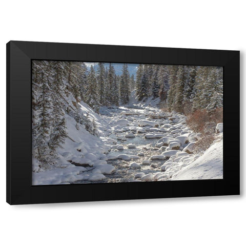 Soda Butte Creek, Yellowstone National Park Black Modern Wood Framed Art Print with Double Matting by Renkin, Diane
