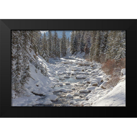 Soda Butte Creek, Yellowstone National Park Black Modern Wood Framed Art Print by Renkin, Diane