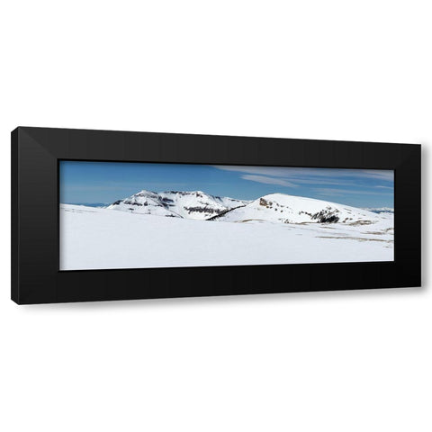 Spring Panorama in the Gallatin Mountains, Yellowstone National Park Black Modern Wood Framed Art Print with Double Matting by The Yellowstone Collection