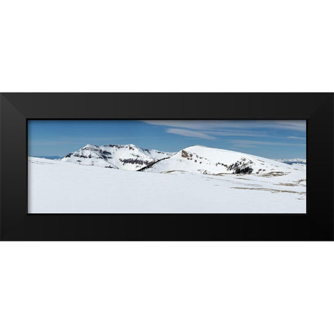 Spring Panorama in the Gallatin Mountains, Yellowstone National Park Black Modern Wood Framed Art Print by The Yellowstone Collection