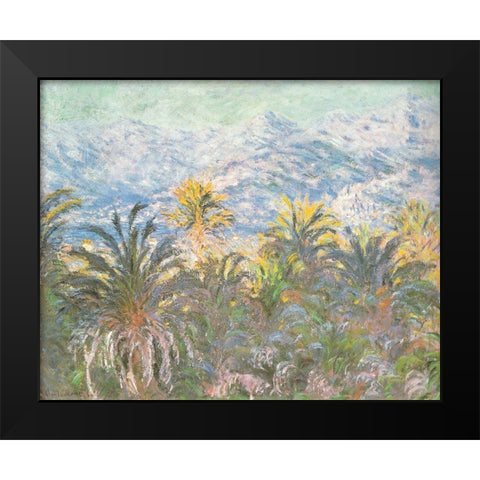 Bordighera I 1884 Black Modern Wood Framed Art Print by Monet, Claude