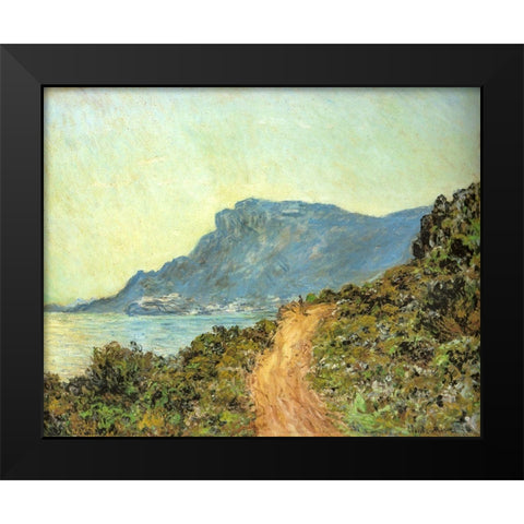 Cap Martin-near Menton 1884 Black Modern Wood Framed Art Print by Monet, Claude