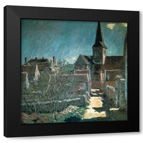 Church at Bellecoeur 1885 Black Modern Wood Framed Art Print by Monet, Claude