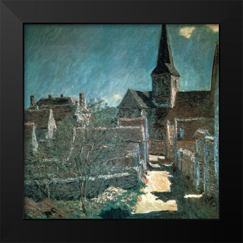 Church at Bellecoeur 1885 Black Modern Wood Framed Art Print by Monet, Claude