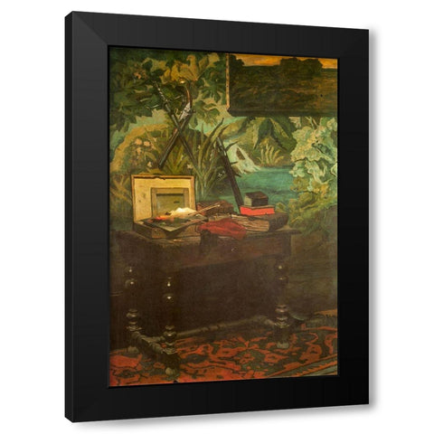 Corner of the studio 1861 Black Modern Wood Framed Art Print by Monet, Claude