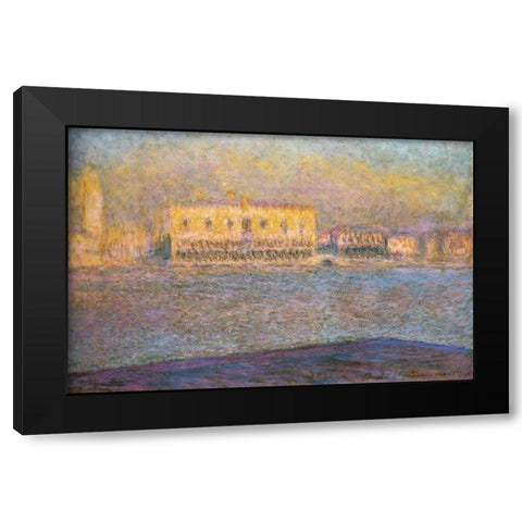 Doges Palace II 1909 Black Modern Wood Framed Art Print with Double Matting by Monet, Claude