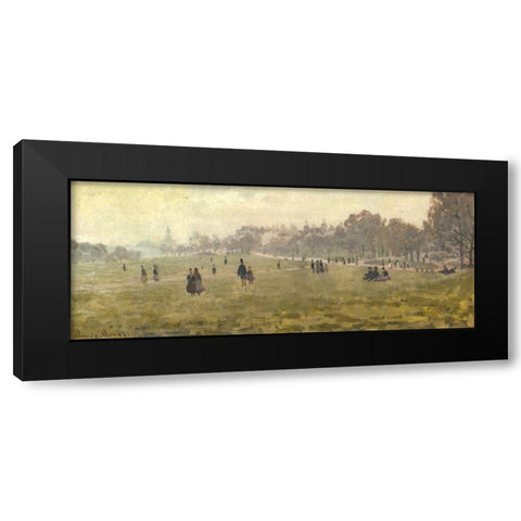 Green Park 1870 Black Modern Wood Framed Art Print by Monet, Claude