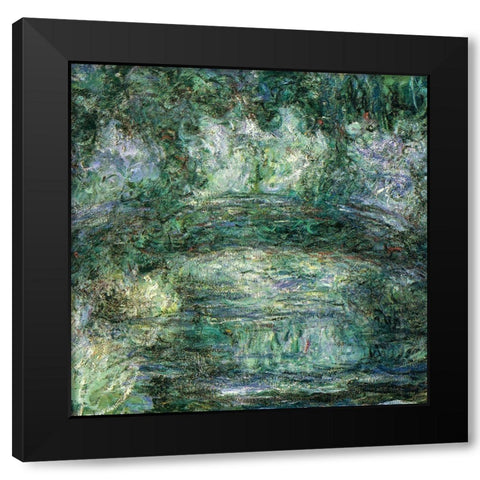 Japanese bridge 1918 Black Modern Wood Framed Art Print with Double Matting by Monet, Claude