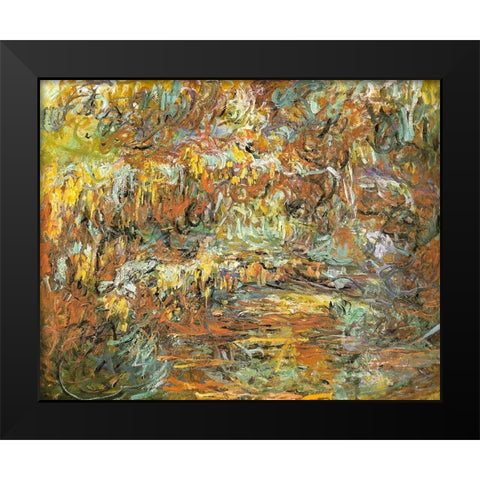 Japanese bridge 1920 Black Modern Wood Framed Art Print by Monet, Claude