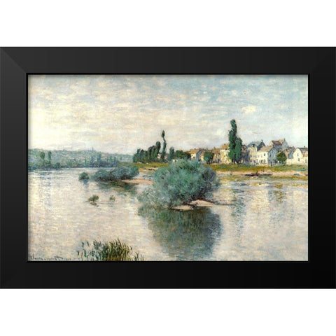 Lavacourt 1880 Black Modern Wood Framed Art Print by Monet, Claude