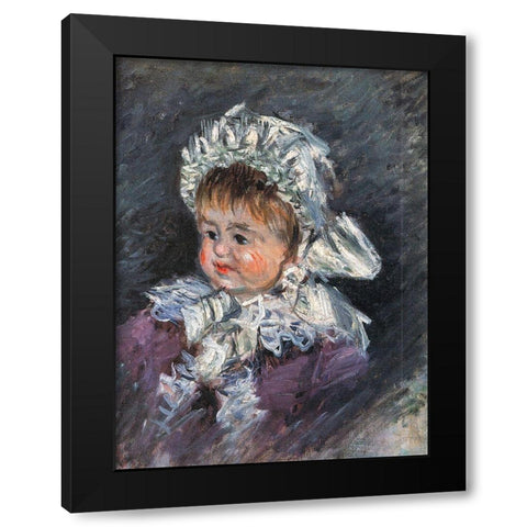 Portrait of Michel Monet as a baby 1878 Black Modern Wood Framed Art Print with Double Matting by Monet, Claude