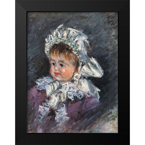 Portrait of Michel Monet as a baby 1878 Black Modern Wood Framed Art Print by Monet, Claude