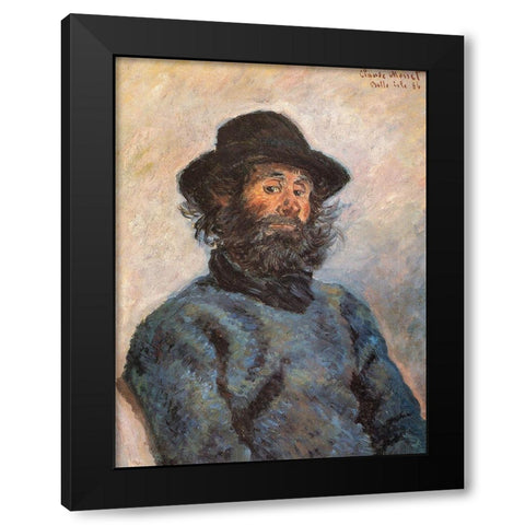 Portrait of Poly 1886 Black Modern Wood Framed Art Print by Monet, Claude