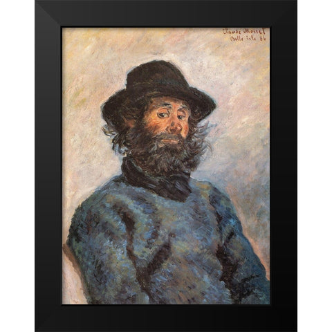 Portrait of Poly 1886 Black Modern Wood Framed Art Print by Monet, Claude