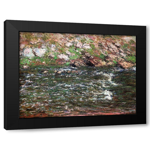 Rapids on the Petite Creuse 1889 Black Modern Wood Framed Art Print with Double Matting by Monet, Claude