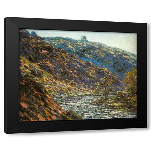 Ravine of the Petite Creuse 1889 Black Modern Wood Framed Art Print with Double Matting by Monet, Claude