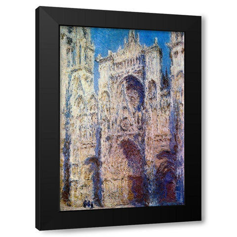 Rouen Cathedral 1894 Black Modern Wood Framed Art Print by Monet, Claude