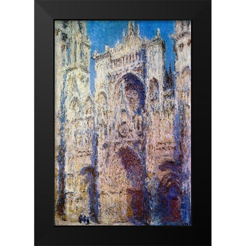 Rouen Cathedral 1894 Black Modern Wood Framed Art Print by Monet, Claude