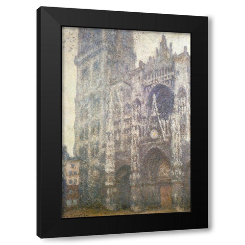 Rouen Cathedral facade 1894 Black Modern Wood Framed Art Print with Double Matting by Monet, Claude
