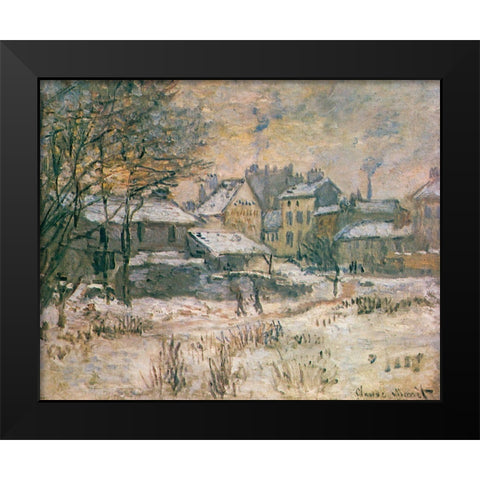 The Croix Blanche 1875 Black Modern Wood Framed Art Print by Monet, Claude