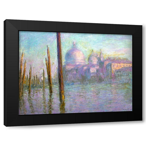 The Grand Canal-Venice 1908 Black Modern Wood Framed Art Print by Monet, Claude