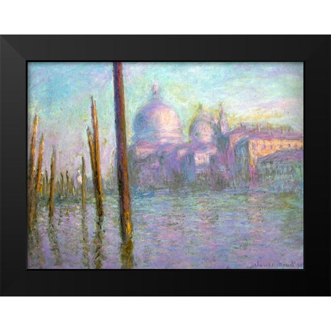 The Grand Canal-Venice 1908 Black Modern Wood Framed Art Print by Monet, Claude
