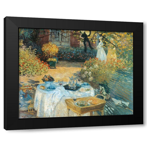 The Luncheon 1873 Black Modern Wood Framed Art Print by Monet, Claude