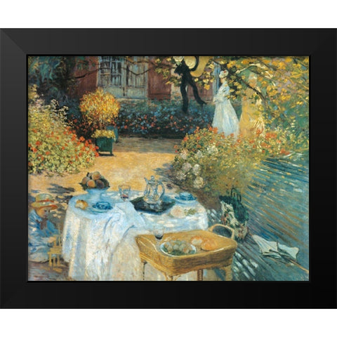The Luncheon 1873 Black Modern Wood Framed Art Print by Monet, Claude