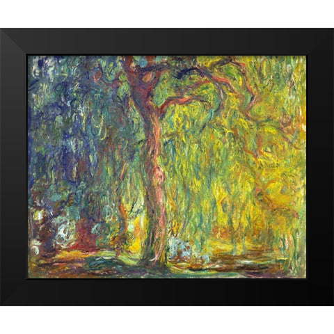 Weeping Willow 1918 Black Modern Wood Framed Art Print by Monet, Claude