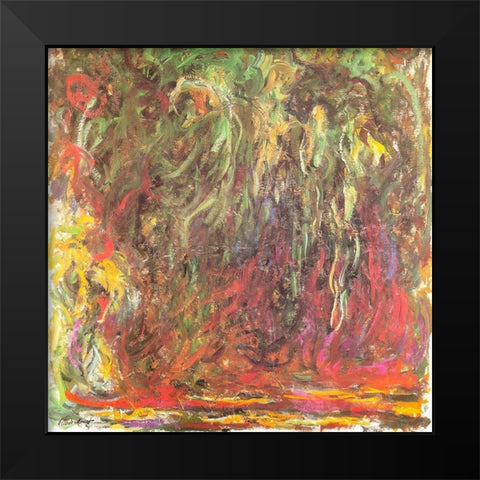 Weeping Willow 1920 Black Modern Wood Framed Art Print by Monet, Claude