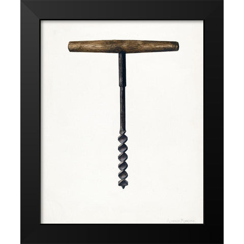 Auger 1938 Black Modern Wood Framed Art Print by Moreno, Alfonso