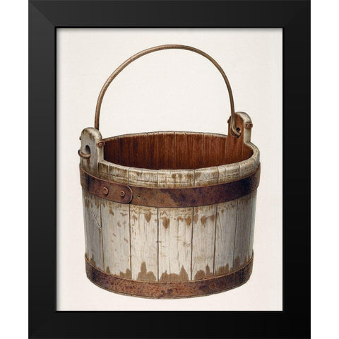 Bucket 1940 Black Modern Wood Framed Art Print by Bashaw, Edward