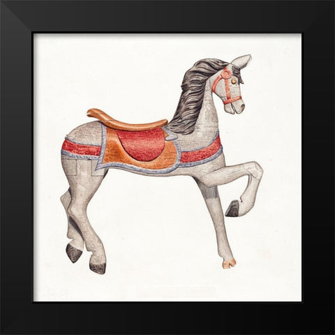 Carousel Horse II 1938 Black Modern Wood Framed Art Print by Ryder, Albert