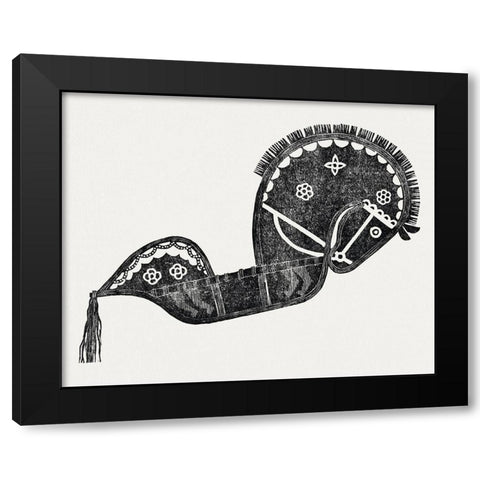 Ceremonial Dance Horse 1942 Black Modern Wood Framed Art Print with Double Matting by Stolk, Reijer
