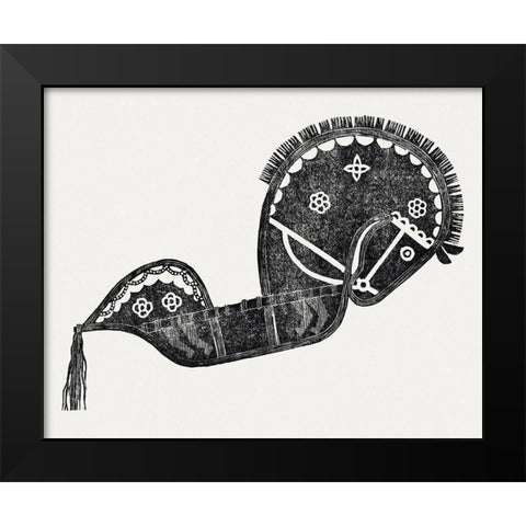 Ceremonial Dance Horse 1942 Black Modern Wood Framed Art Print by Stolk, Reijer