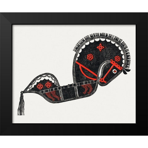 Ceremonial Dance Horse II 1942 Black Modern Wood Framed Art Print by Stolk, Reijer